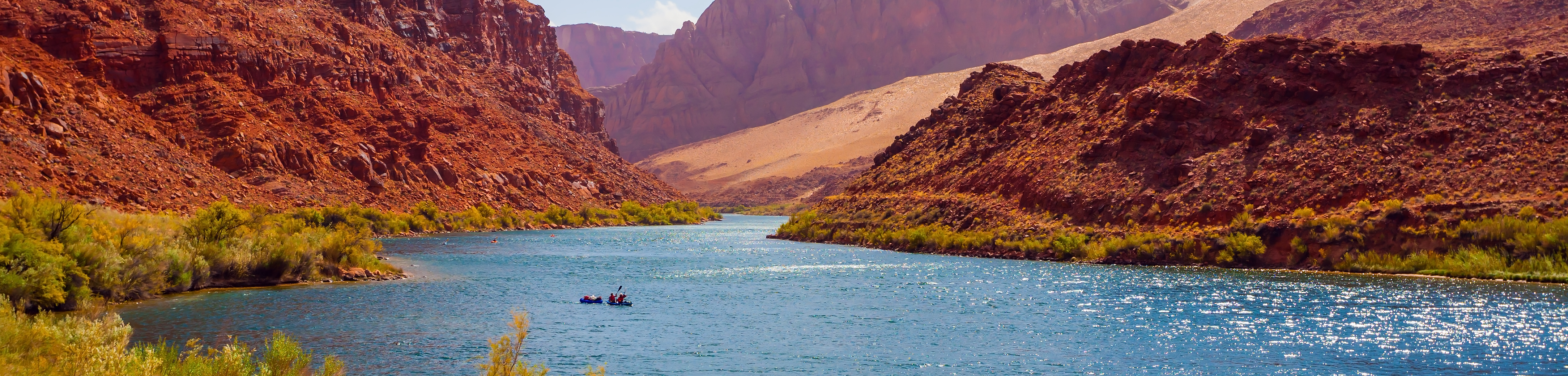 wide river in arizona canyon