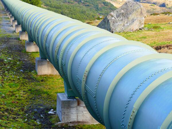 A large water pipeline