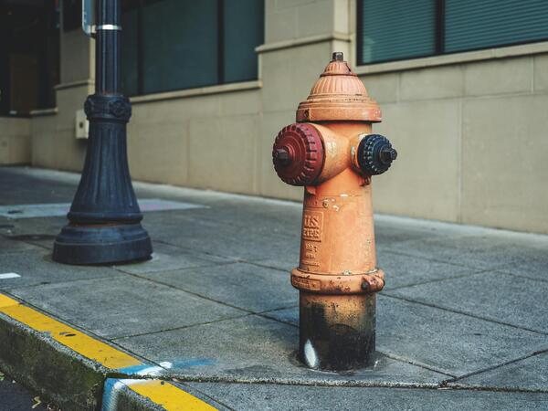 fire hydrant on a city street