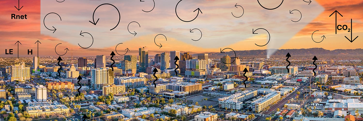 An abstract image of evapotransporation over the city of Phoenix.