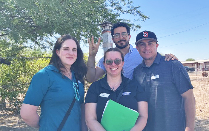 The AW4A and RCAC teams in Yuma, Arizona. Photo by Raul Vazquez.