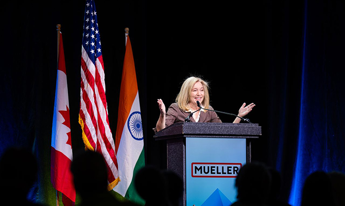 Kathryn Sorensen at the American Water Works Association annual meeting reinforcing the significance of the work done by the water community. 