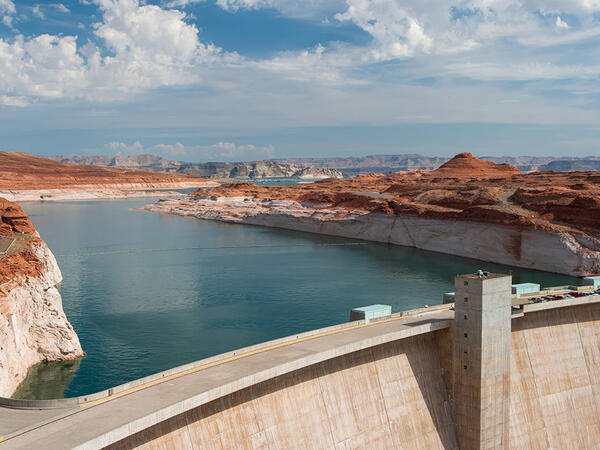 A large southwestern reservoir.