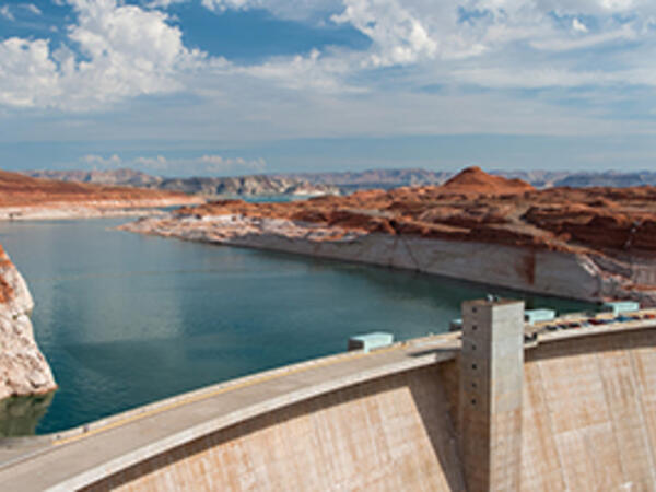 A large southwestern reservoir.