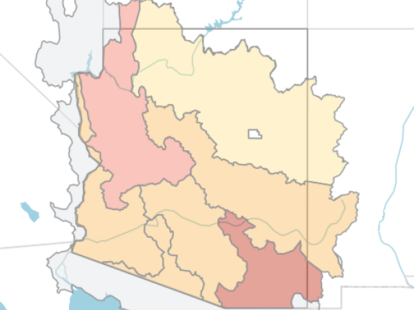 Map of Arizona groundwater basins.